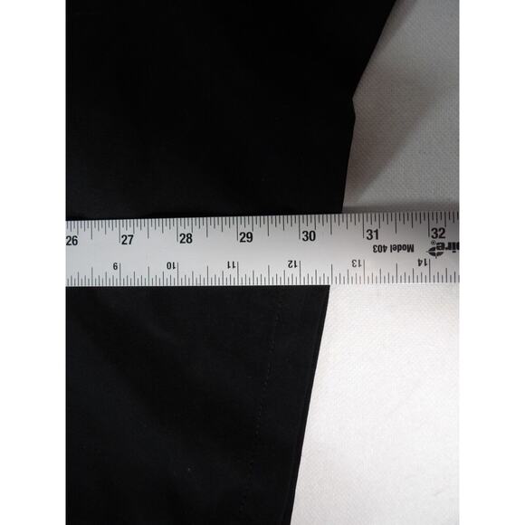 Abercrombie & Fitch Size 6 Romper Jumpsuit Black 3/4 Sleeve Zip Back Crossover - Picture 8 of 16